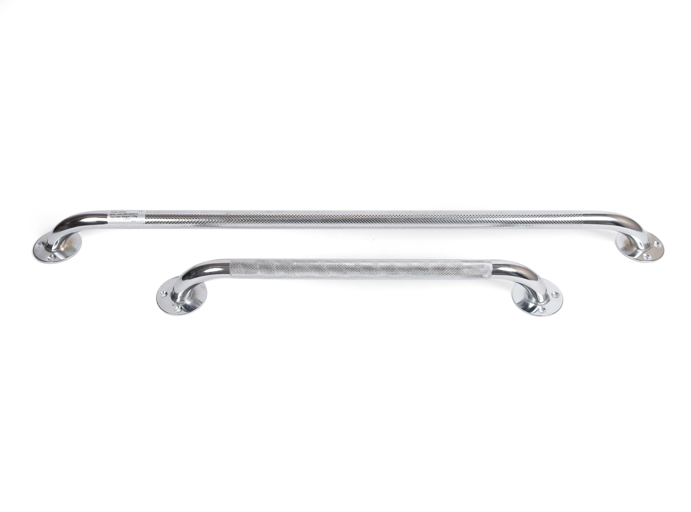 Chrome finish grab rails