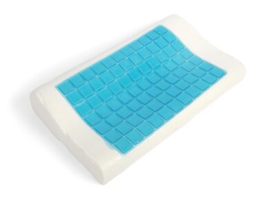 Contoured cool gel pillow