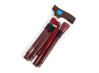 Folding stick with silicone handle