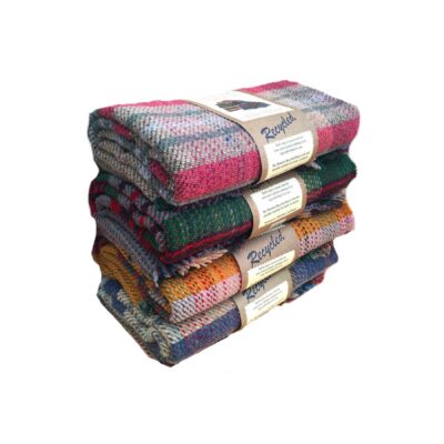 Recycled wool travel rug