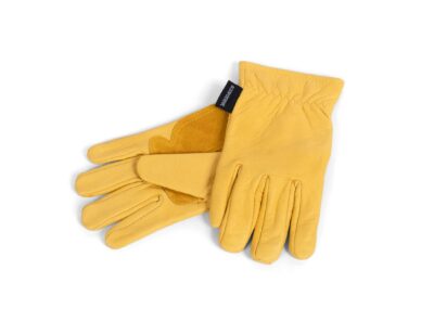 Leather gardening gloves