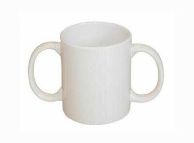 Two handle ceramic mug